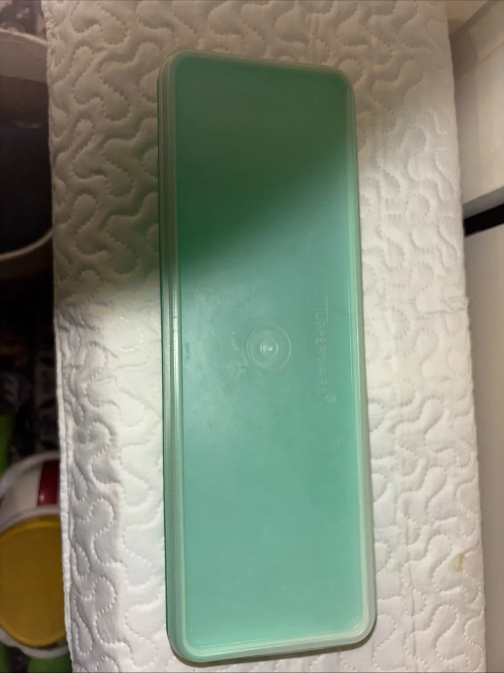 Tupperware Mint Green Slim Rectangular Tray